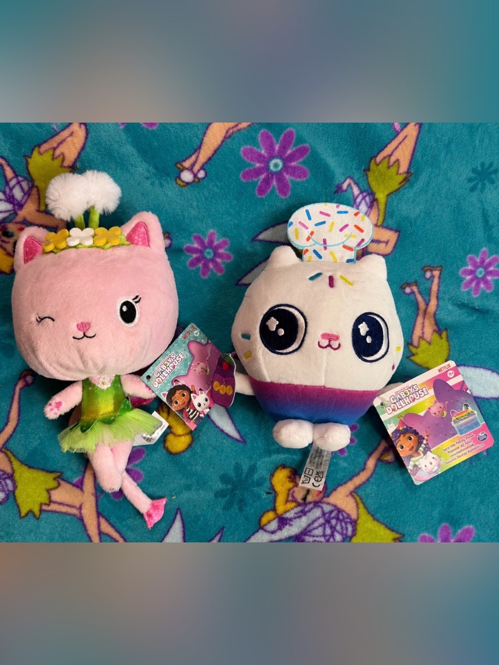 Gabby’s Dollhouse Cakey Cat & Kitty Fairy Plush Bundle NWT Celebration Series